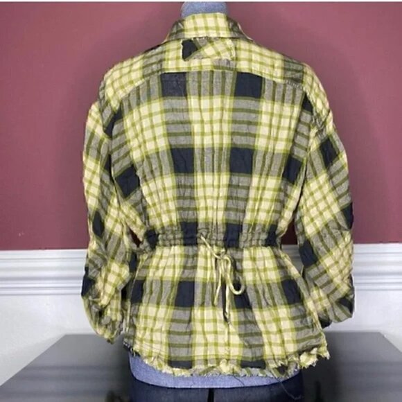 Free People plaid print button down top NWT - Picture 3 of 5